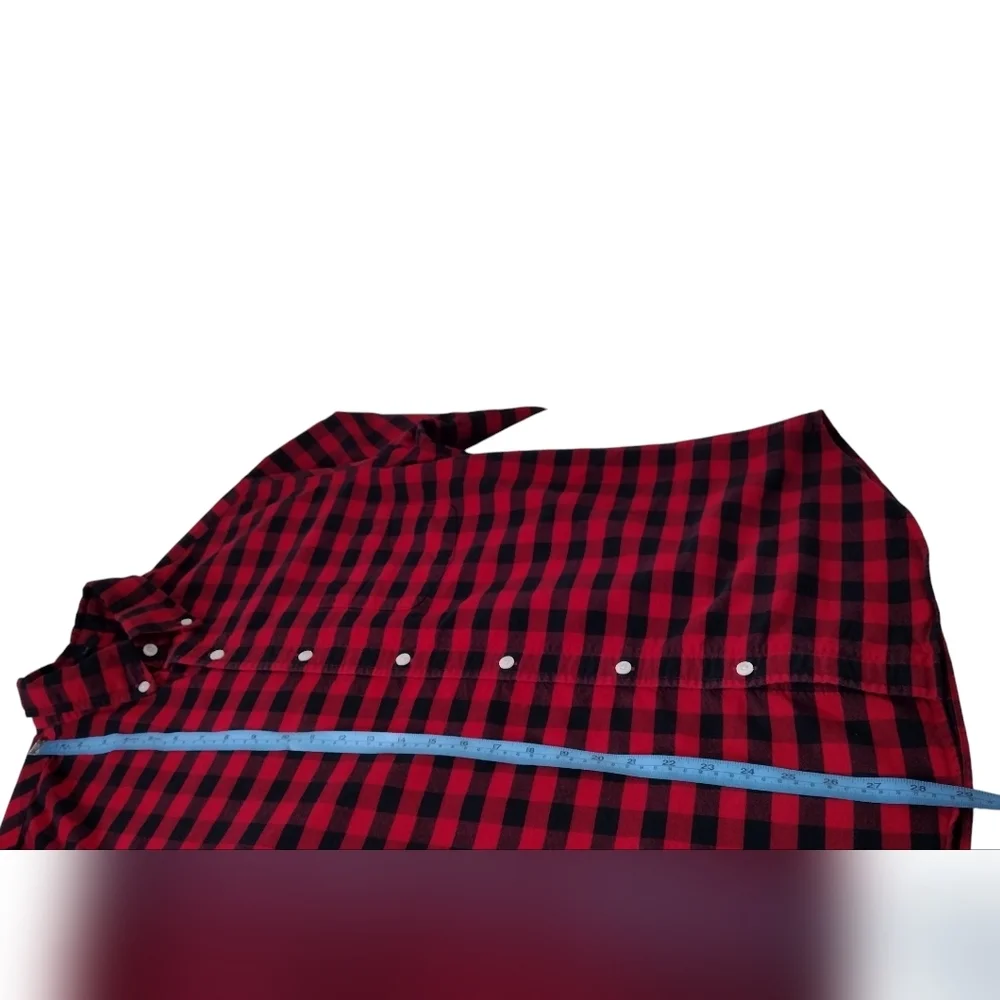 J. Crew Red Black Plaid Casual Button Down Shirt Sz M - Picture 13 of 14